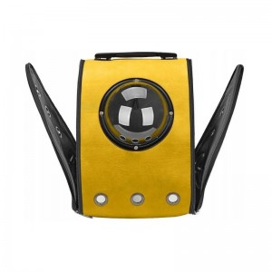 RUCSAC transport animale de companie din piele ecologica -galben